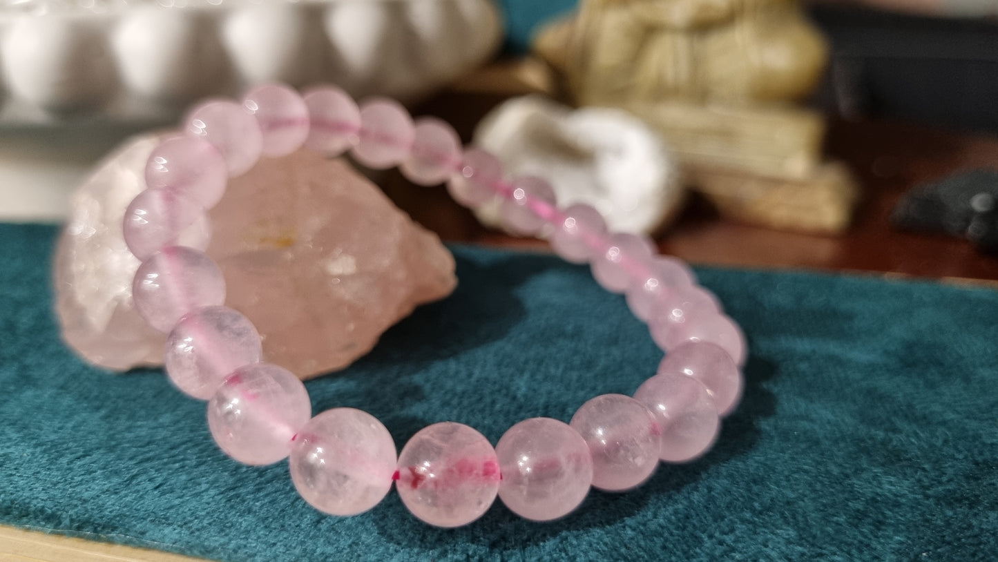 Rose Quartz bead bracelet 8mm