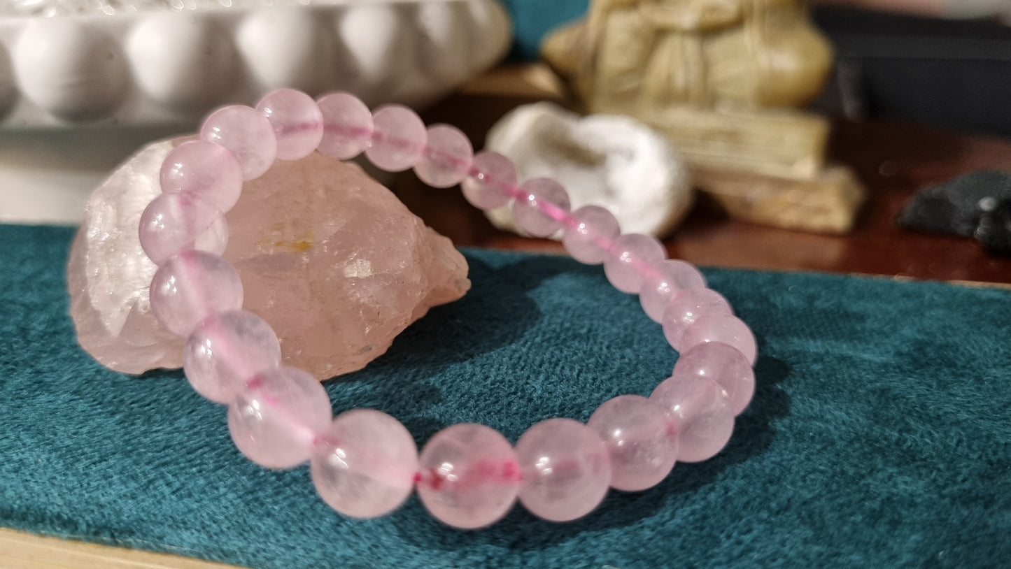 Rose Quartz bead bracelet 8mm