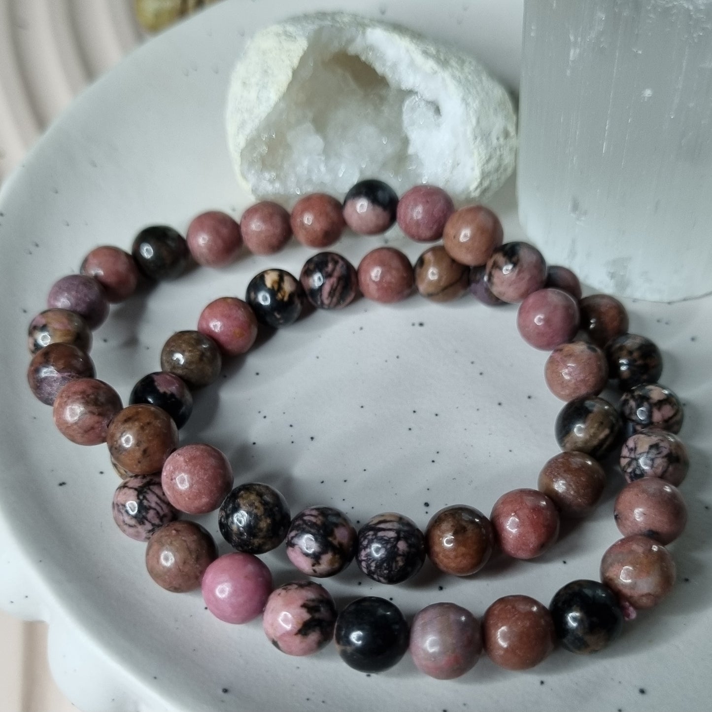 Rhodonite bead bracelet 8mm
