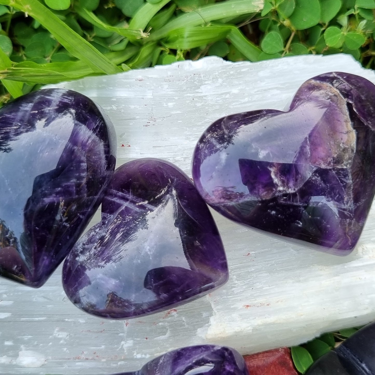 Chevron Amethyst heart