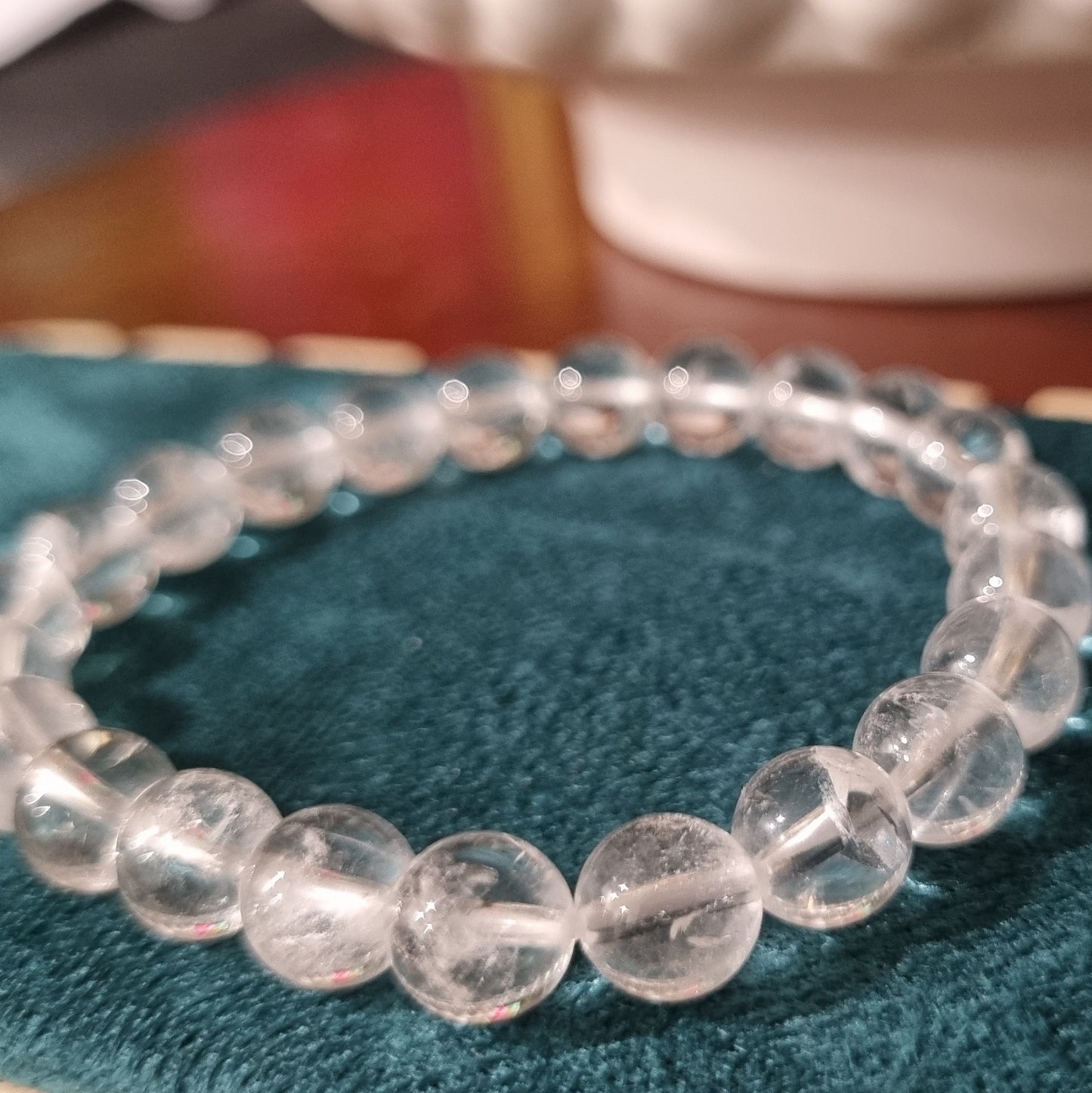 Clear Quartz bead bracelet 8mm
