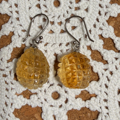 Citrine Pineapple Earrings (HTA)