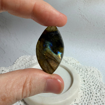 Labradorite Cabochon Leaves
