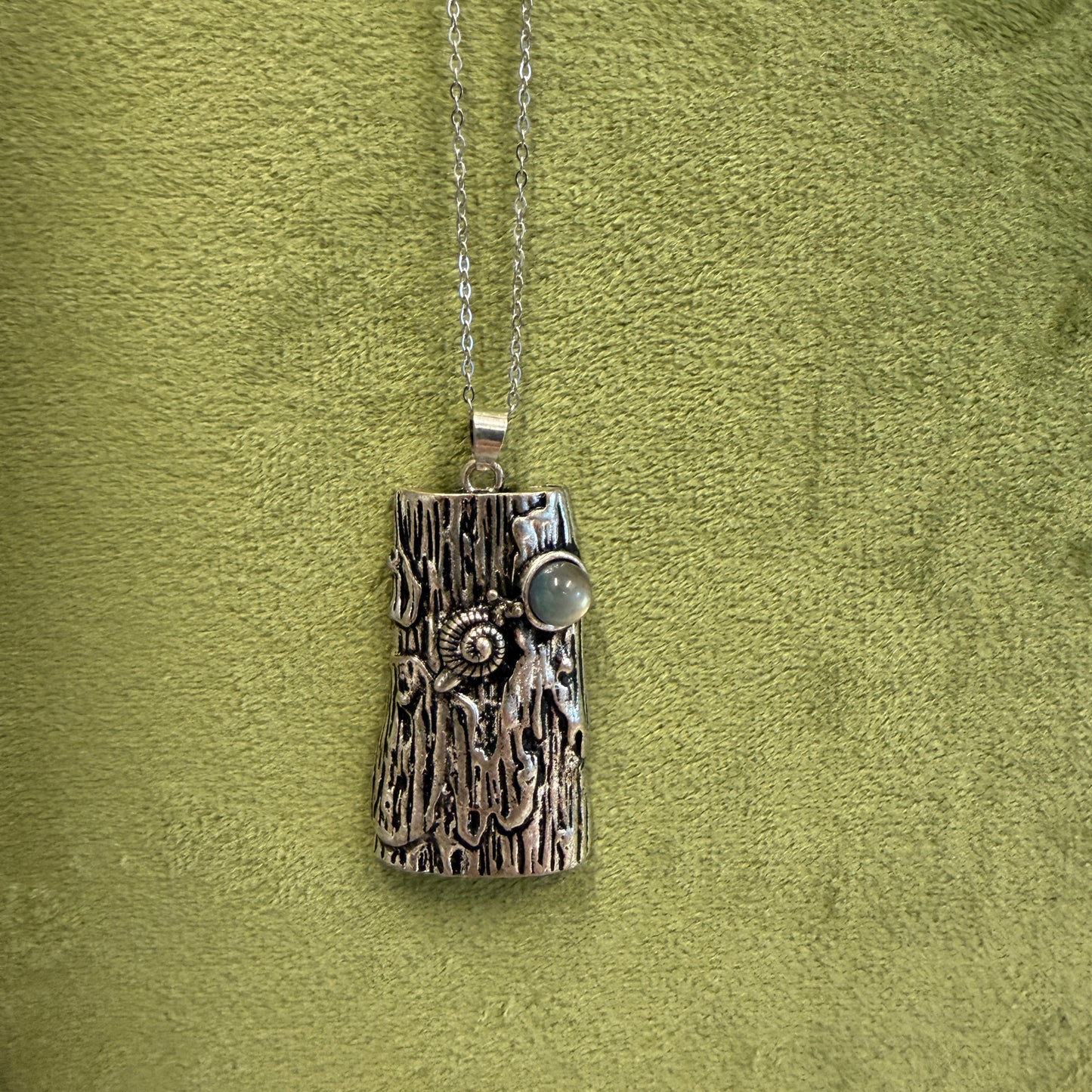 Labradorite Snail Necklace