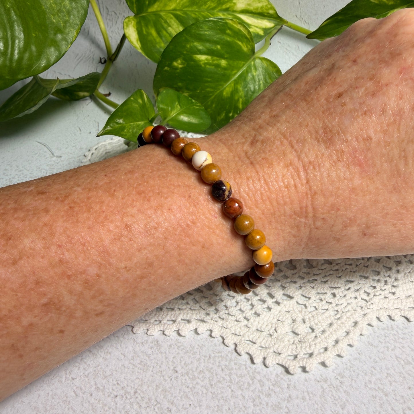 Mookaite Bead Bracelet 6mm
