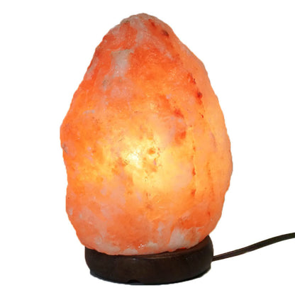 2-3kg Natural Shaped Himalayan Salt Lamp – Timber Base (12V – 12W) Energy Efficient