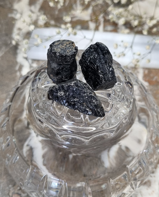 Black Tourmaline Rough - 2-3cm