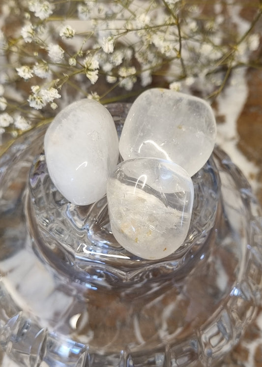 Clear Quartz Tumbled Stones - 3cm