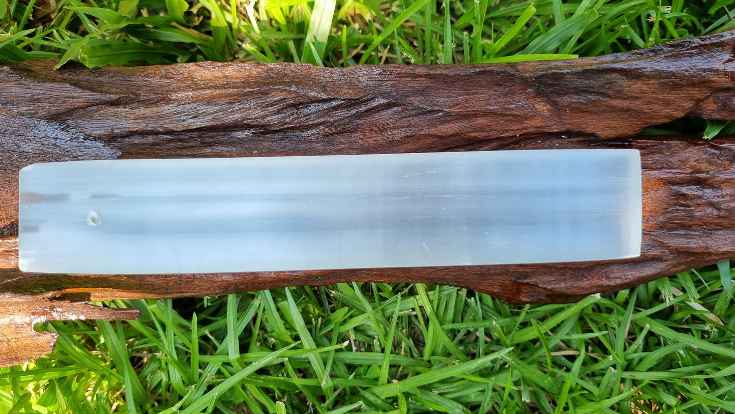Selenite Flat Slab Incense Holder