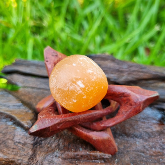 Peach Selenite Tumbled Stone