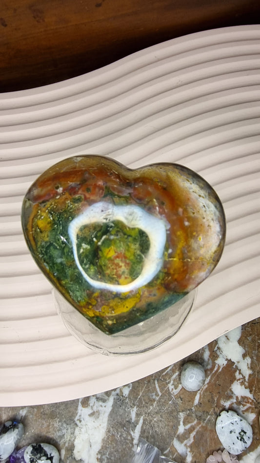 Ocean Jasper Heart Medium #1