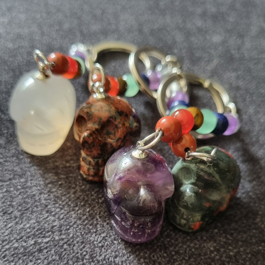 Skull Chakra Keyring