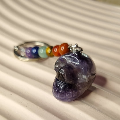 Skull Chakra Keyring