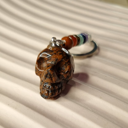 Skull Chakra Keyring
