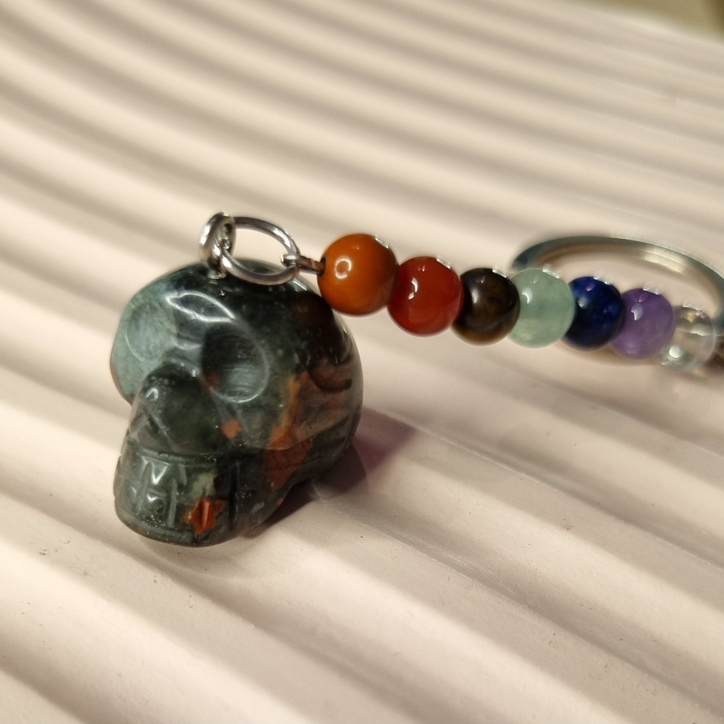 Skull Chakra Keyring