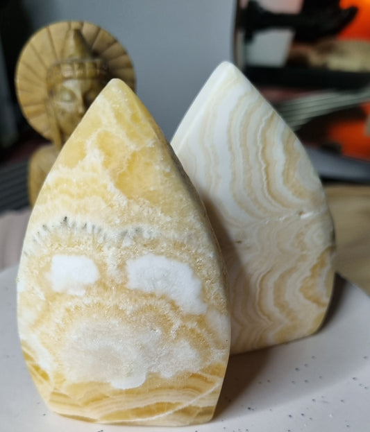 Orange Calcite Ornaments