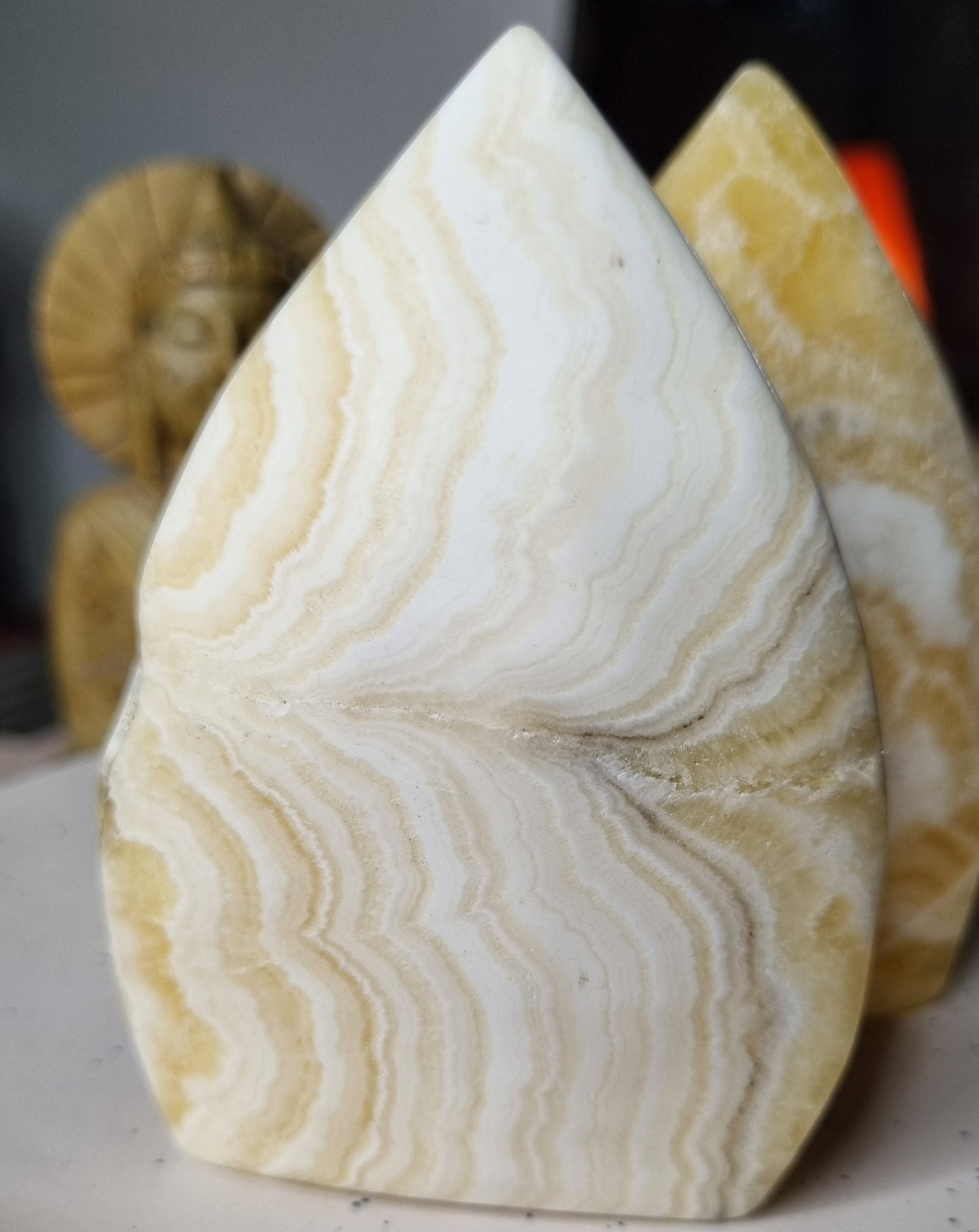 Orange Calcite Ornaments
