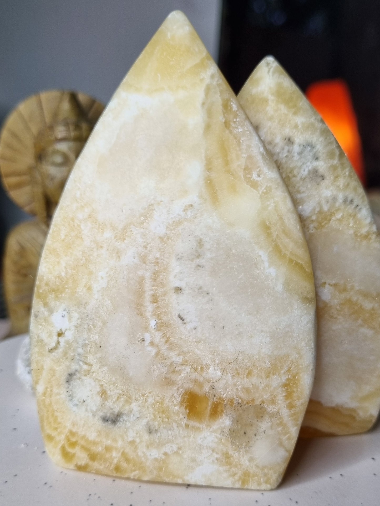 Orange Calcite Ornaments