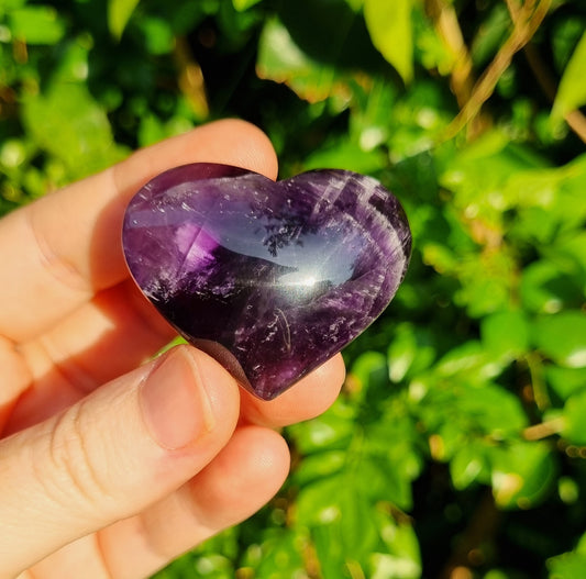 Chevron Amethyst heart