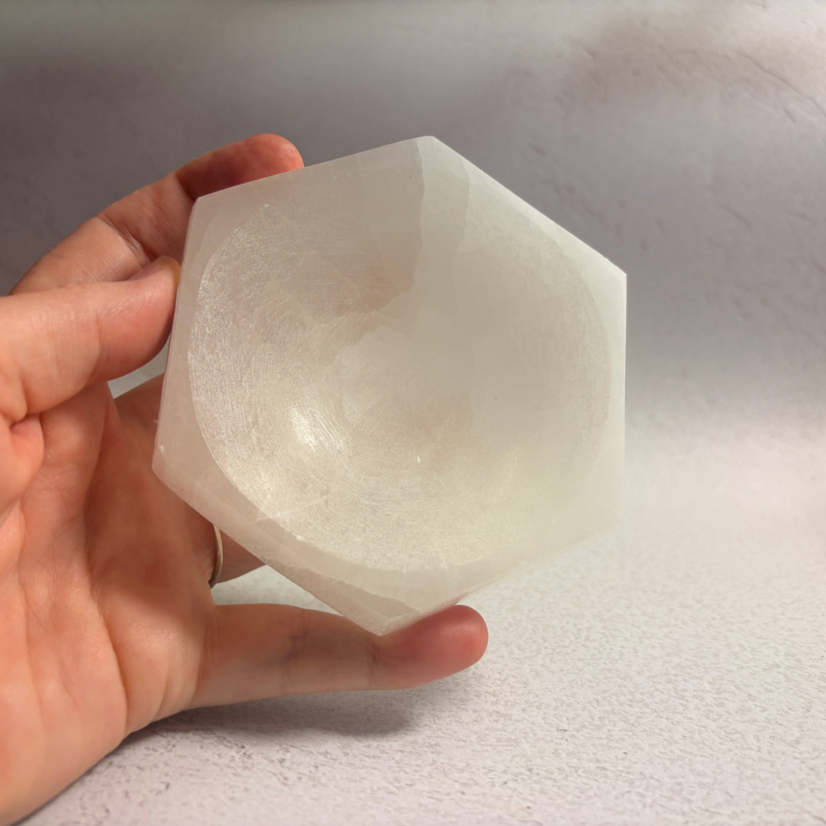 Hexagonal Selenite Bowl