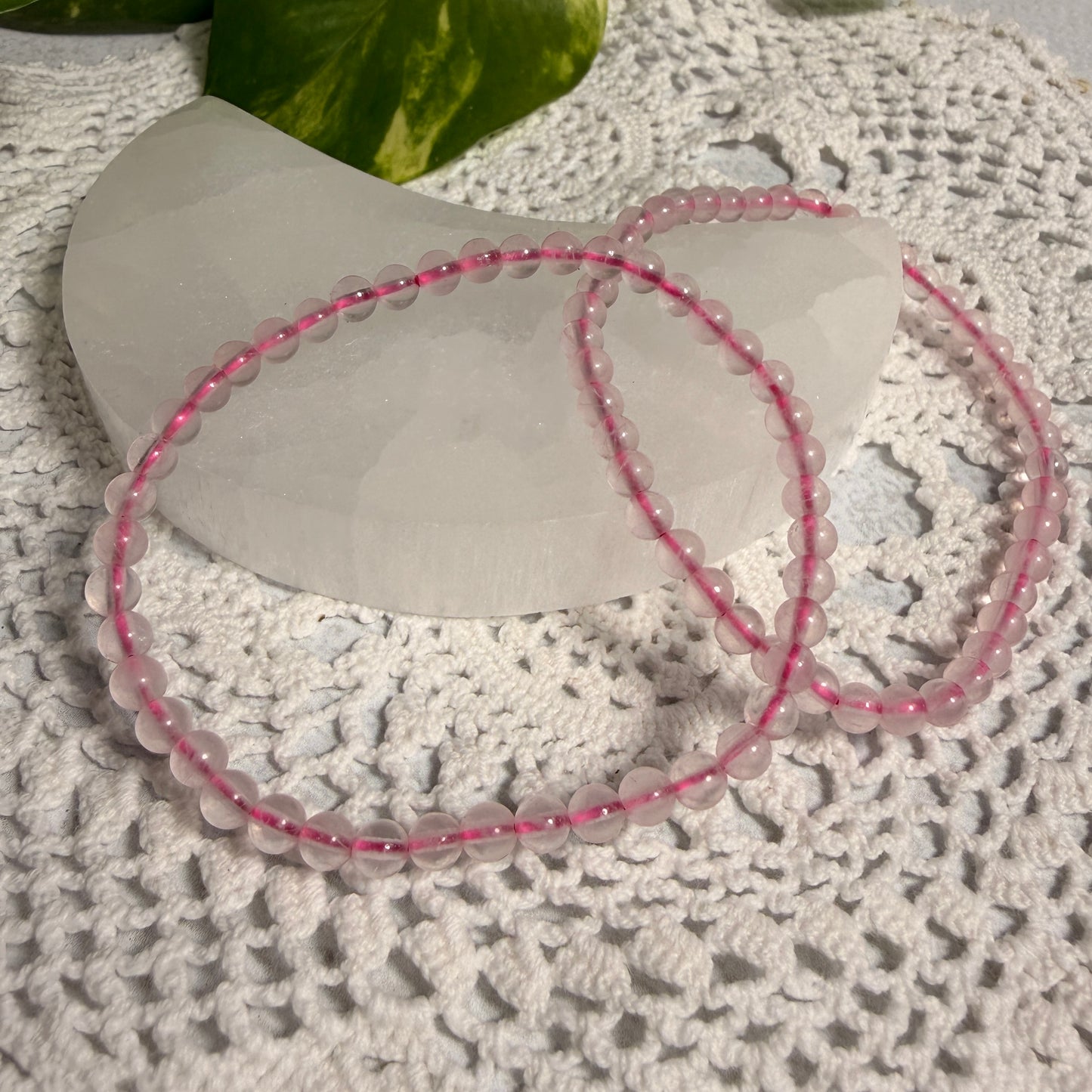 Rose Quartz bead bracelet 4mm