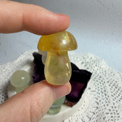 Fluorite Mushroom Carvings