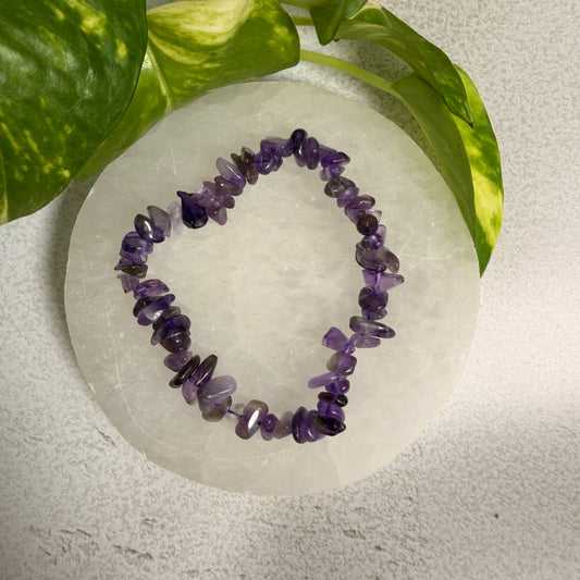 Amethyst Chip Bracelet