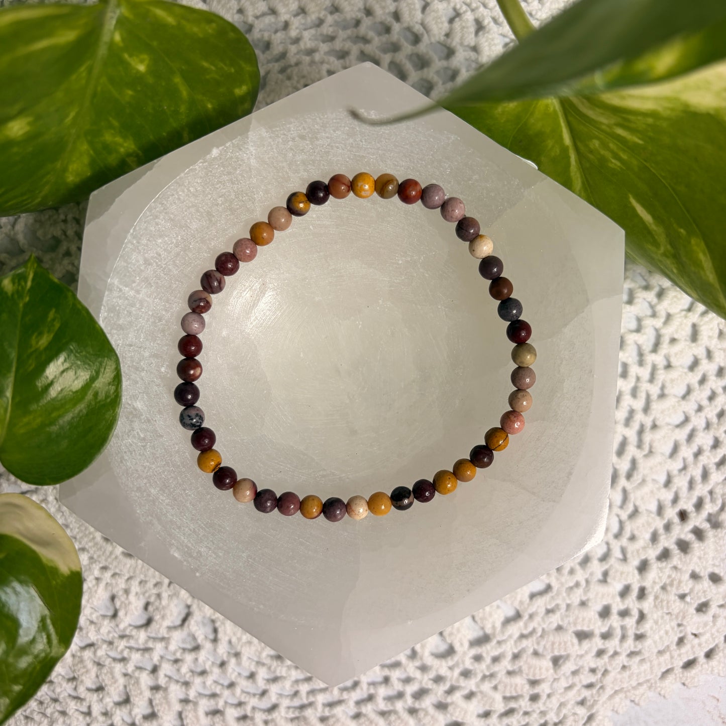 Mookaite Bead Bracelet 4mm