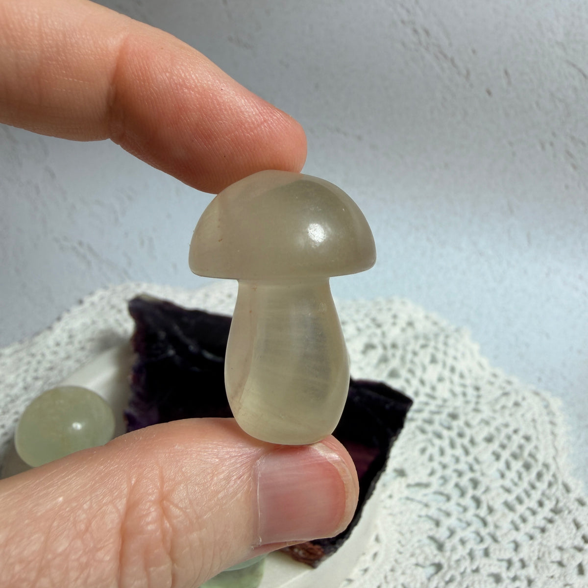 Fluorite Mushroom Carvings