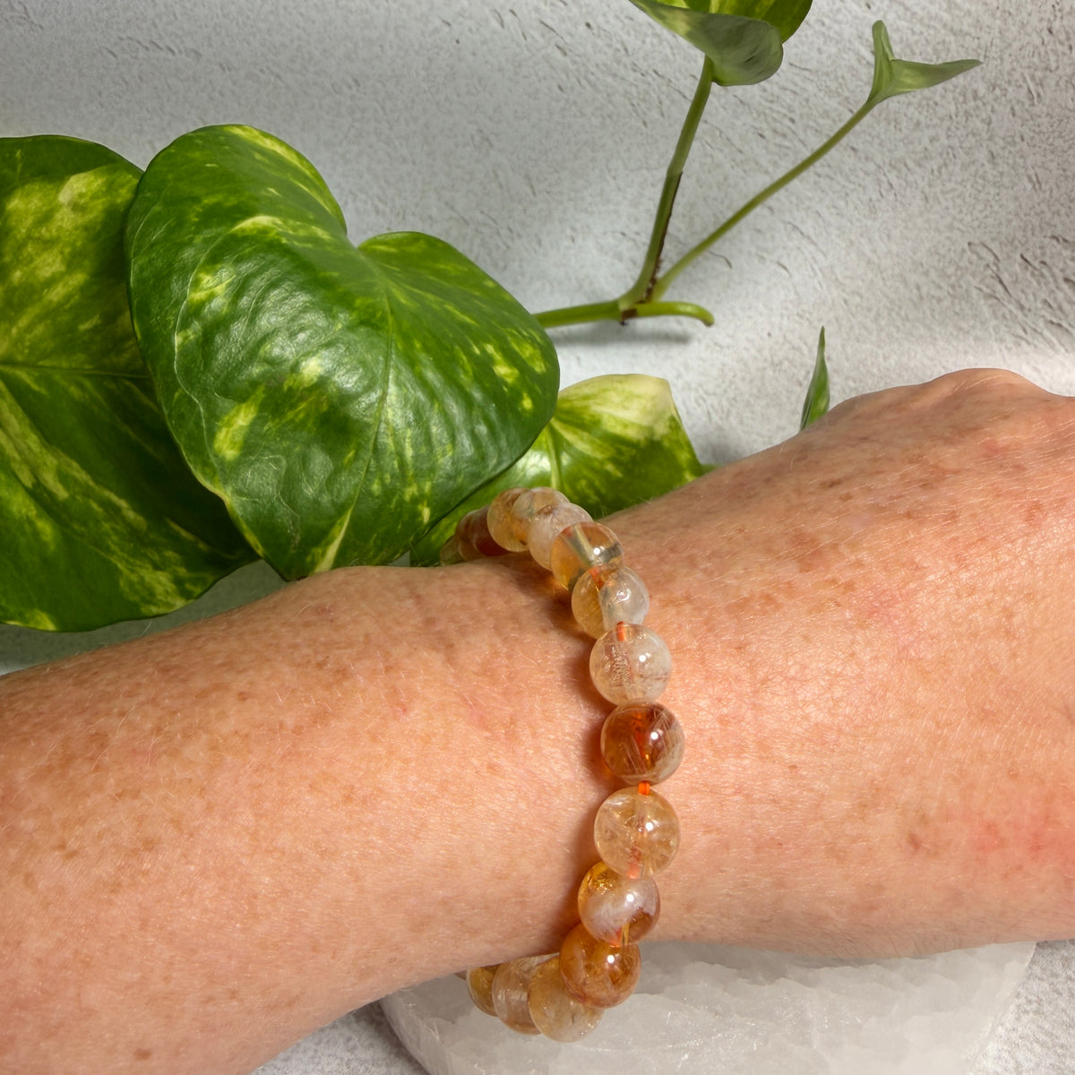 8mm Citrine bead bracelet (HTA)