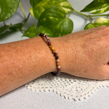 Mookaite Bead Bracelet 4mm