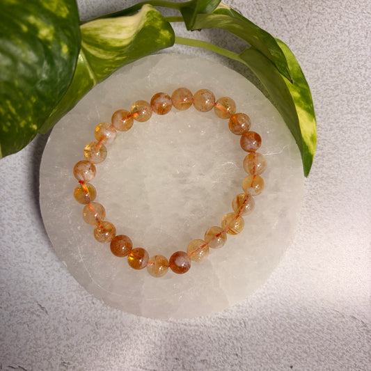 8mm Citrine bead bracelet (HTA)