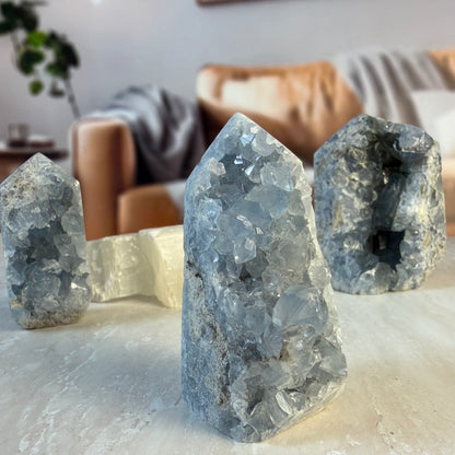 Celestite Raw Tower - small 1