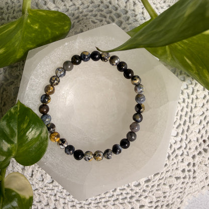 Ocean Jasper Bead Bracelet 6mm