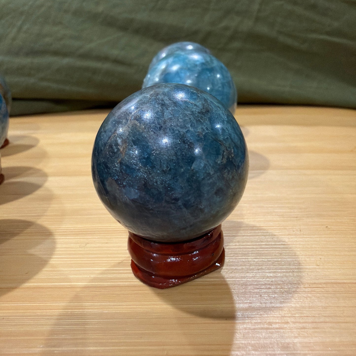 Blue Apatite Spheres