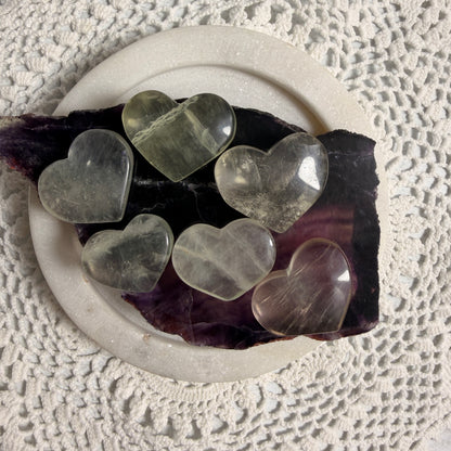 Fluorite Heart Carvings
