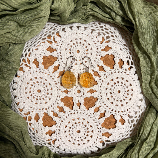 Citrine Pineapple Earrings (HTA)