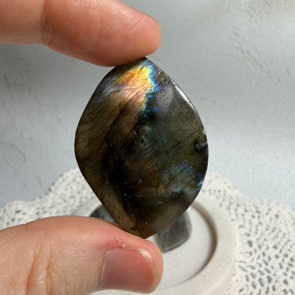 Labradorite Cabochon Leaves