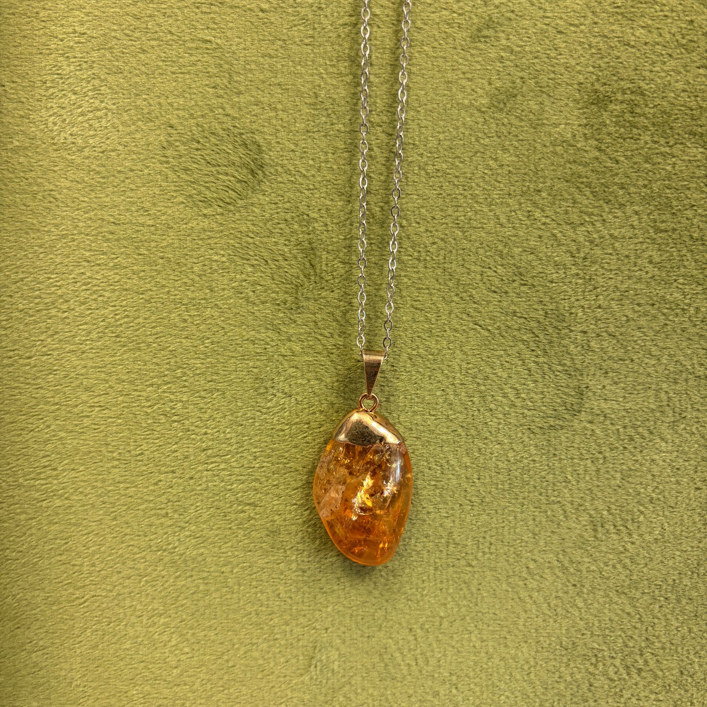 Citrine Tumble Necklace (HTA)