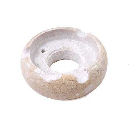 Beige Round Marble Base (Lamp Component) – Small