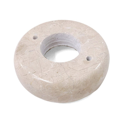 Beige Round Marble Base (Lamp Component) – Small