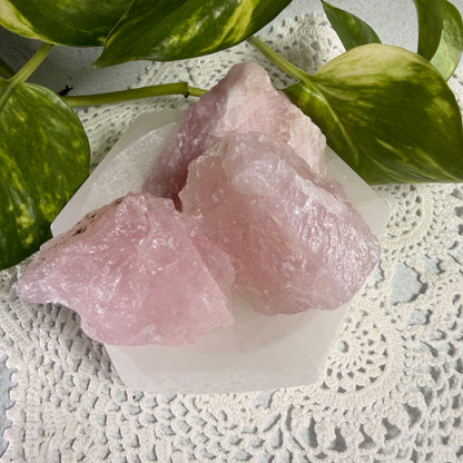 Rose Quartz Raw Chunks