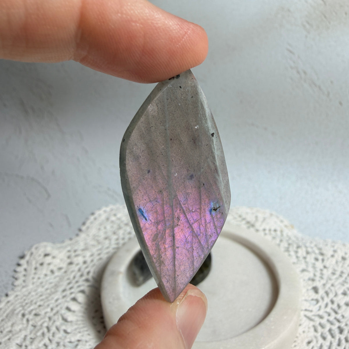 Labradorite Cabochon Leaves