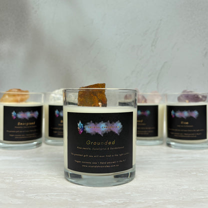 Grounded -Tigers Eye Candle with Grounding Meditation