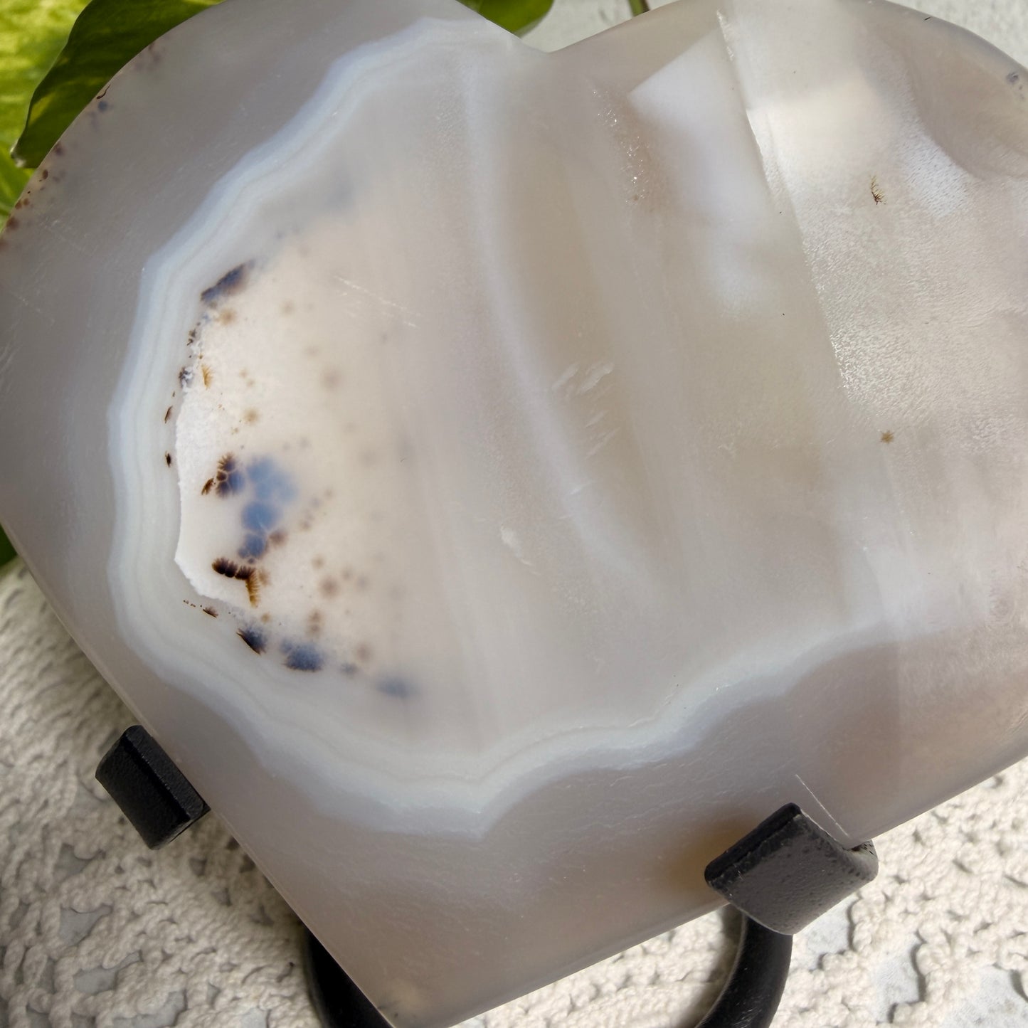 Dendritic Druzy Agate Heart 2