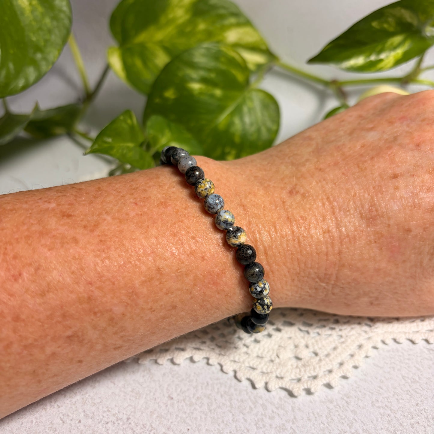 Ocean Jasper Bead Bracelet 6mm
