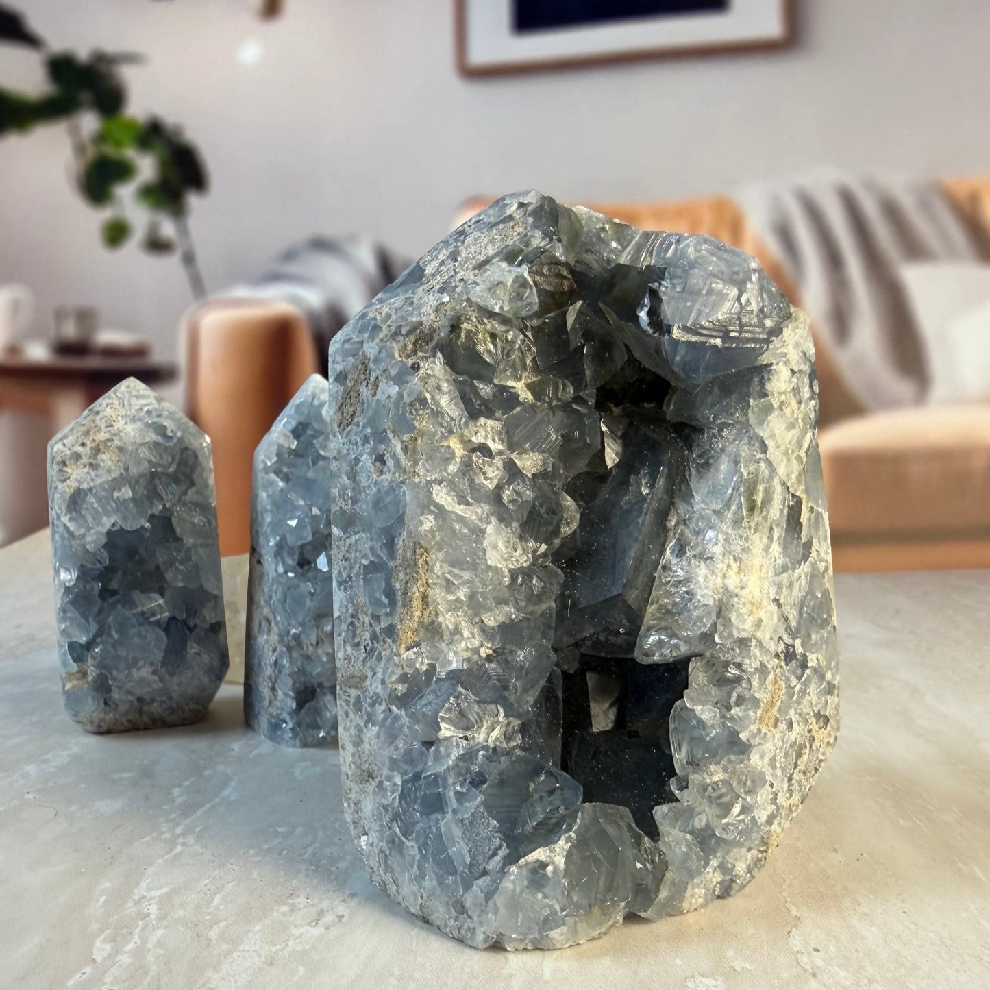 Celestite Raw Tower