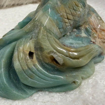 Blue Jasper Fish Carving