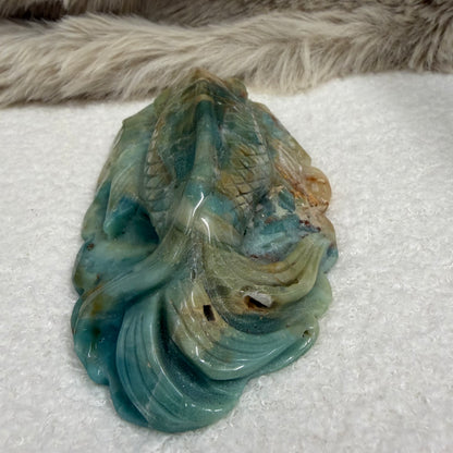 Blue Jasper Fish Carving