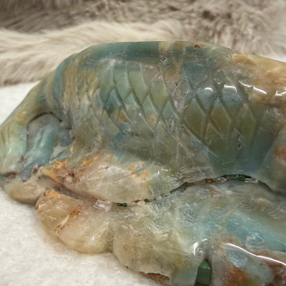 Blue Jasper Fish Carving